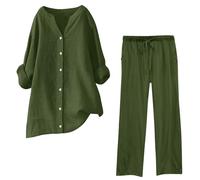 JokeLomple Tuta Donna Completa Cotone - Tuta da Ginnastica Curvy Jogging Tracksuit Tute Sportive Donne Palestra Felpa Vita Alta Completo Y2K a Maglia Set Oversize Primavera Completa Senza Cappuccio