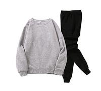 JokeLomple Uomo Casual Sweatsuit Set - Set Top e Pantaloncini Tradizionali Uomo Palestra Completa Due Pezzi Tuta Uomo e Donna Tuta Jogging Sportiva a Maniche Lunghe Y2K Hip Hop Streetwear