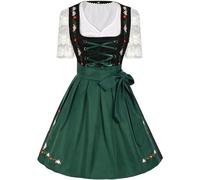 JokeLomple Vestiti Tirolesi Donna - Costume Tradizionale Abito Tradizionale Bavarese Donna Abiti Midi per Le Signore Elegante Abito Bavarese Festa Octoberfest e Vestiti Abito per Oktoberfest