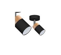 JOKER BLACK/WOOD lampada da parete 1xGU10 MLP6303