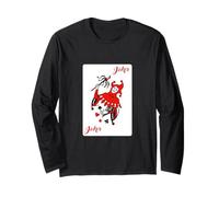 Joker Card T-Shirt Carte da Gioco Tee Shirt Maglia a Manica