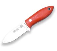 joker Coltello Bushcraft CN117 con mango Micarta Orange e 8 cm lama in acciaio inox 1.4116 (MoVa) 100 grammi, include kydex fondina e paracord per attività di Pesca, l'Escursionismo, Il Campeggio