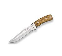 joker Coltello Bushcraft completo Daino, con fodera in pelle, Coltello Bushcraft in legno d'ulivo e lama MOVA 15,5 cm, CO46 per la pesca, la caccia, l'escursionismo, il campeggio