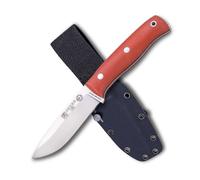 joker Coltello da caccia 190 CN111-K con mango Micarta Canvas Orange e 10,5 cm lama in acciaio inox 1.4116 (MoVa) 190 grammi, include Kydex cover per attività di Pesca, l'Escursionismo, Il Campeggio