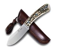 joker Coltello da caccia CC136, con manico in staghorn da 11,5 cm, lama da 10,5 cm, include un fodero. Coltello di J.Sabater. per attività di Pesca, l'Escursionismo, Il Campeggio