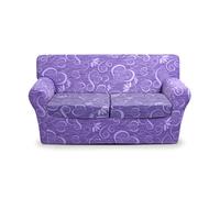 Joker Copridivano 2 posti millerighe elasticizzato linea Cuori max 170 cm L673 LILLA