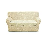 Joker Copridivano 4 posti millerighe elasticizzato linea Cuori max 260 cm L675 SAHARA / BEIGE
