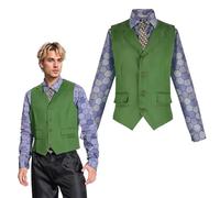 Joker Costume,Costume Joker Uomo,Costume da Carnevale da Uomo,Costume Joker,Costume Horror Clown Uomo,Costumi di Halloween Divertenti e Spaventosi da Uomo,per Arnevali,Carnevali e Feste a Tema