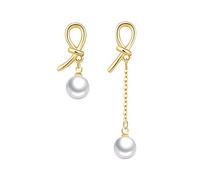 Joker Fashion Elegante Bella Delicata Personalità Regalo Asimmetrico Nodo Retro Orecchini Perle