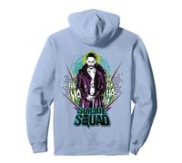 Joker, Logo DC Suicide Squad Felpa con Cappuccio, Unisex per Adulti, Blu Polveroso, L