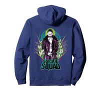 Joker, Logo DC Suicide Squad Felpa con Cappuccio, Unisex per Adulti, Navy, S
