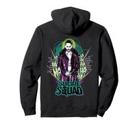 Joker, Logo DC Suicide Squad Felpa con Cappuccio, Unisex per Adulti, Nero, L