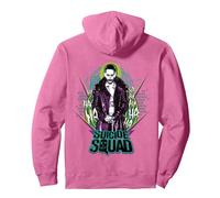 Joker, Logo DC Suicide Squad Felpa con Cappuccio, Unisex per Adulti, Rosa Acceso, XL