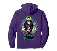 Joker, Logo DC Suicide Squad Felpa con Cappuccio, Unisex per Adulti, Viola, XXL