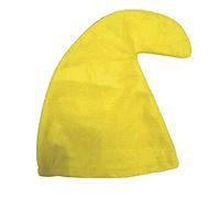 jokeshop Cappello riccio da gnomo da giardino, con cappello da puffo dei sette nani (giallo)