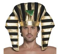 jokeshop Copricapo da adulto con tutankhamon color oro/nero, accessorio per costume da re faraone egiziano