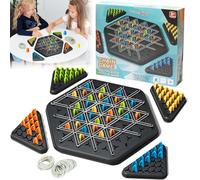 JOKILY Gioco Elastici, Triangolo Scacchiera Gioco Da Tavolo Strategia, 4 Giocatori, Età 8+