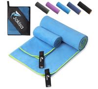 Jokisa 2 Set Asciugamano Microfibra (180x90cm Telo Grande+100x50cm Telo Palestra),Asciugatura Rapida e Senza Sabbia Telo Mare,Asciugamani Palestra Adatto per Fitness,Spiaggia