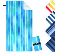 Jokisa Telo Mare 90x180cm Asciugamano Microfibra, Telo Palestra Compatto e Resistente alla Sabbia, Telo Mare Microfibra Adatto per Spiaggia, Palestra, Viaggi, Spiaggia, Sauna (Blu Nebbia, 90x180cm)