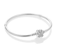 Jokmeo Braccialetto in Argento Sterling 925 per Donna, Braccialetto a Maglie Serpiente della Collezione Pandora Moments, Compatibile con Ciondoli, Adatto a Donne e Ragazze.（le zampe del gatto 19CM）