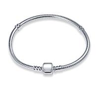 Jokmeo Braccialetto in Argento Sterling 925 per Donna, Braccialetto a Maglie Serpiente della Collezione Pandora Moments, Compatibile con Ciondoli, Adatto a Donne e Ragazze.（vuota 19CM）