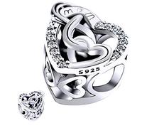 Jokmeo Ciondolo charm in argento 925, compatibile con bracciali e collane Pandora e stile europeo, gioiello alla moda per donne.