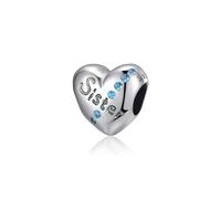 Jokmeo Ciondolo charm in argento 925, compatibile con bracciali e collane Pandora e stile europeo, gioiello alla moda per donne.