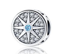 Jokmeo Ciondolo charm in argento 925, compatibile con bracciali e collane Pandora e stile europeo, gioiello alla moda per donne.
