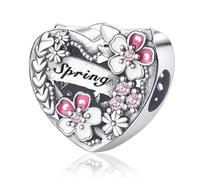 Jokmeo Ciondolo charm in argento 925, compatibile con bracciali e collane Pandora e stile europeo, gioiello alla moda per donne.