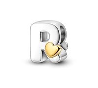 Jokmeo Ciondolo charm in argento 925 con lettere A-Z, compatibile con bracciali e collane Pandora, gioiello alla moda per donne.ZM789