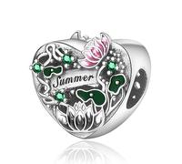 Jokmeo Ciondolo charm in argento 925 puro, compatibile con bracciali e collari della marca Pandora e di stile europeo. Adatto a donne e ragazze.