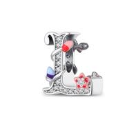 Jokmeo Ciondolo con lettera L in argento 925 per donne con motivi di stella di mare, compatibile con bracciali e collari dello stile Pandora e europeo, adatto a donne e ragazze.