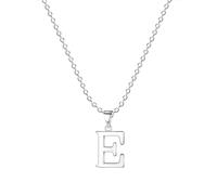 Jokmeo Collana con Lettera Iniziale E in Argento Sterling 925, elegante collana con ciondolo a lettera argentata, ideale per l'uso quotidiano della donna.