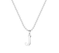 Jokmeo Collana con Lettera Iniziale J in Argento Sterling 925, elegante collana con ciondolo a lettera argentata, ideale per l'uso quotidiano della donna.