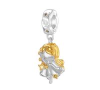Jokmeo Perla per collana (o per bracciale) del segno zodiacale Vergine in argento 925, compatibile con bracciali e collari dello stile Pandora e europeo, adatta a donne e ragazze.