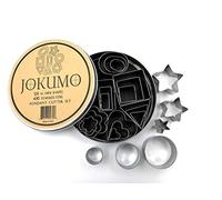 Jokumo Mini Tagliapasta Multi Forma - Set da 24 Pezzi in Acciaio Inox 430 - Ottimo per Fondente e Lavori con L’argilla - Stelle, Cuori, Fiori, 5 Tipi di Forme Geometriche