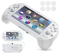 JOLANCO - Custodia protettiva per joypad con impugnatura L2 R2 Trigger Button Grip Shell Controller Custodia protettiva per Sony Playstation PS Vita 2000 PSV 2000, colore: Bianco