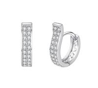 JOLCHIF Orecchini a cerchio etriici in argento 925 arpa piccolo bracciale a forma di U con pietra AAA zirconi a cerchio gioielli da donna