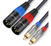 JOLGOO Cavo da RCA a XLR, da doppio RCA maschio a doppio XLR maschio, cavo OFC 4N, per amplificatore, mixer, microfono, ricevitore AV, sistema audio stereo Hi Fi, Home Theater, altoparlanti, CD, DVD