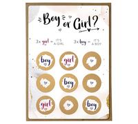 Joli Coon 5 Tic Tac Toe gratta e vinci it's a boy - Annuncio Sesso - Sarà un maschio - Gratta e vinci maschio con buste