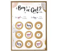 Joli Coon 5 Tic Tac Toe gratta e vinci it's a girl - Annuncio Sesso - Sarà una femmina - Gratta e vinci femmina con buste