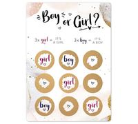 Joli Coon 5 Tic Tac Toe gratta e vinci it's a girl - Annuncio Sesso - Sarà una femmina - Gratta e vinci femmina