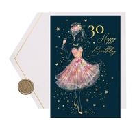 Joli Coon Biglietto auguri compleanno 30 STARDUST Lady - Biglietto auguri compleanno 30 anni donna con busta e vero sigillo in cera