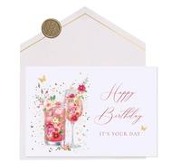 Joli Coon Biglietto auguri compleanno premium STARDUST It's your day - Biglietto auguri compleanno donna con busta in carta premium e autentico sigillo in cera