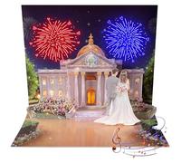 Joli Coon Biglietto auguri matrimonio elettronico con musica e luce - Biglietto matrimonio pop up 3D con busta e sigillo adesivo