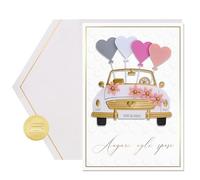 Joli Coon - Biglietto auguri matrimonio Signature 3D - Biglietto di auguri per matrimonio 3D di alta qualità con busta FinePaper e adesivo sigillo