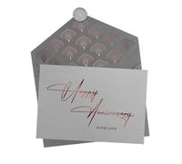 Joli Coon Biglietto Happy anniversary with love con busta e sigillo in ceralacca - Biglietto anniversario