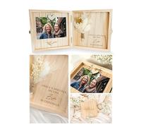 Joli Coon Cofanetto regalo zia in legno - Unica e speciale sei una zia eccezionale - Regalo di alta qualità in legno 14 x 14 x 3 cm