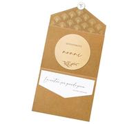 Joli Coon Diventerete nonni carta di legno con busta pieghevole e sigillo adesivo - Annuncio gravidanza nonni