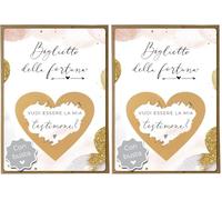 Joli Coon Gratta e vinci Vuoi essere la mia testimone, con busta (Confezione da 2)